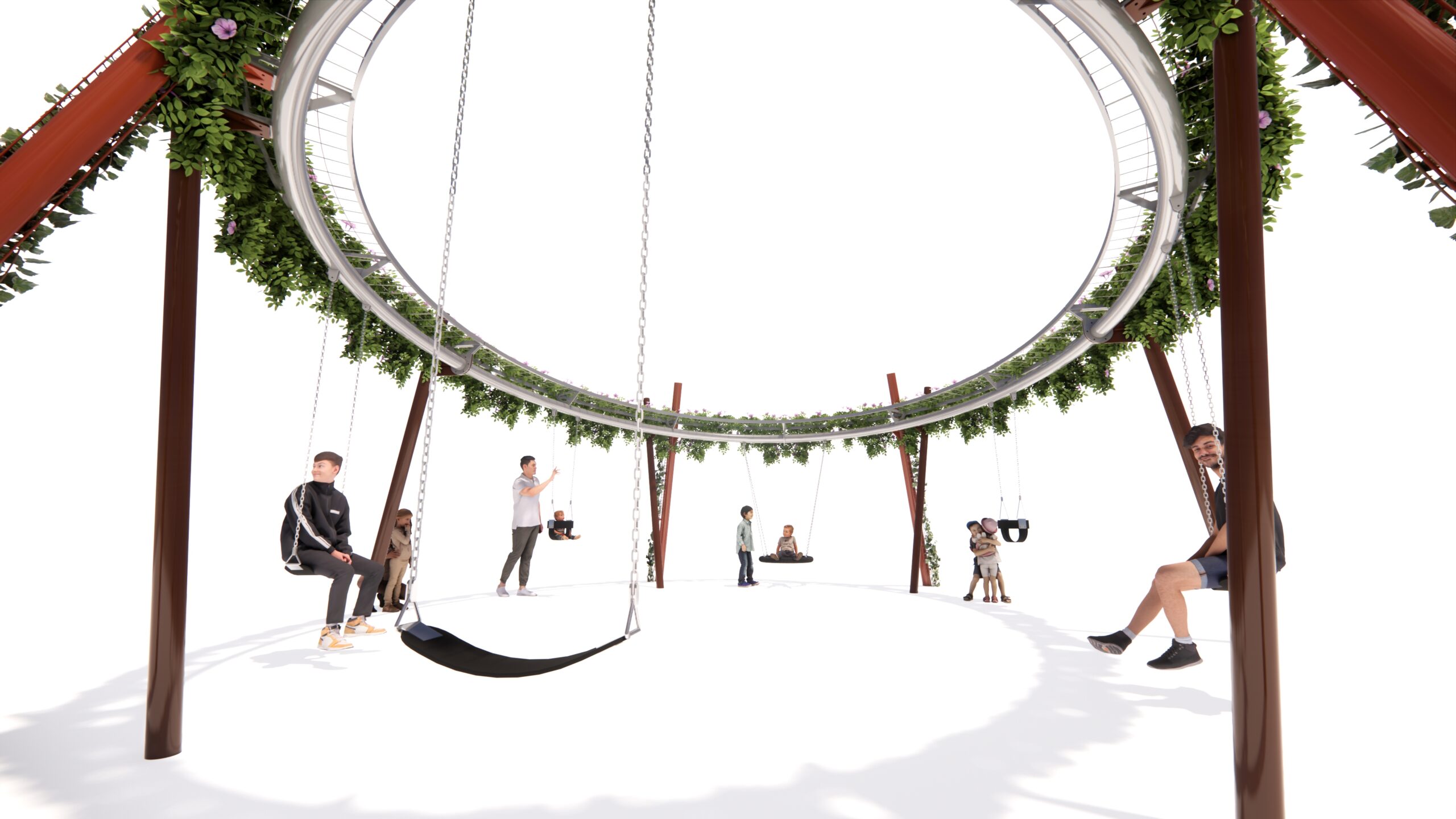 UPS-6015 - Oval Swing - 3D view 3